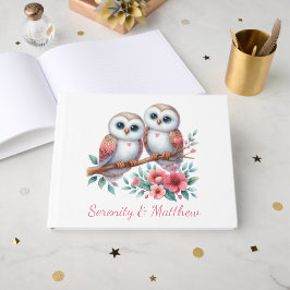 Livro De Visitas Owl Woodland Boho Rustic Country Wedding