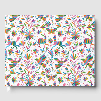 Livro De Visitas Padrão Brilhante do estilo Otomi mexicano