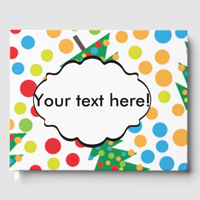 Livro De Visitas Padrão das árvores de Natal (Frente)