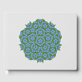 Livro De Visitas Padrão de Rhombus Penrose Verde e Azul