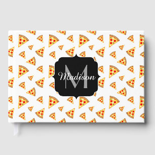 Livro De Visitas Padrão legal e divertido de fatias de pizza Monogr
