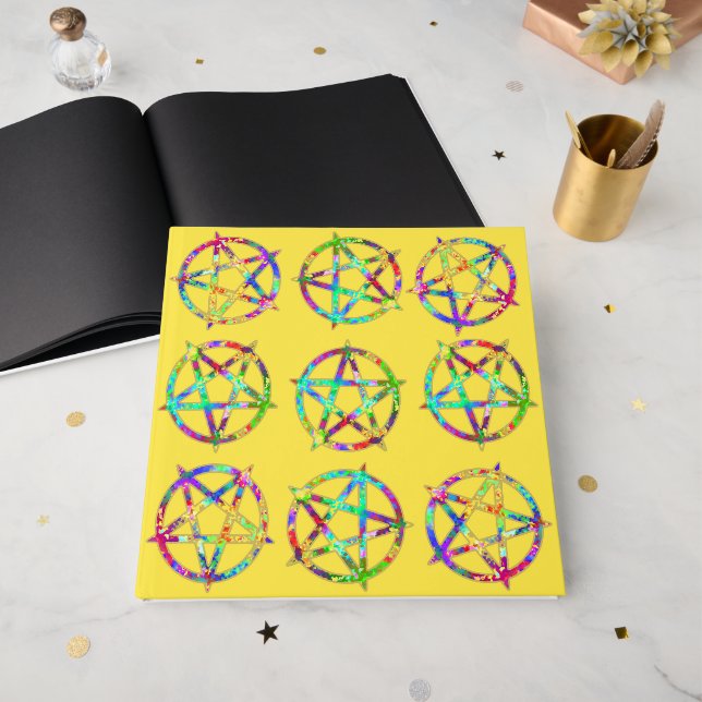 Livro De Visitas Pagan Dourado (Frente aberta)