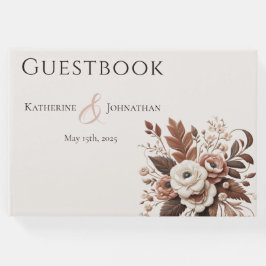 Livro De Visitas País Elegante Moderno Ocidental- Flora