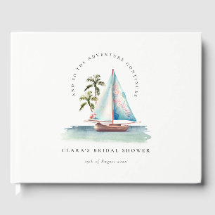 Livro De Visitas Paisagem Marítima de Palma de Barco à Vela Azul Tu