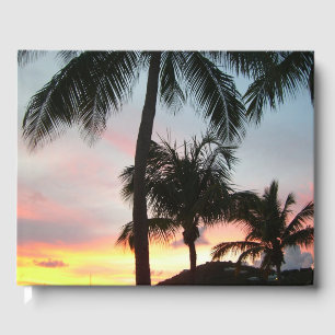 Livro De Visitas Paisagem Tropical de Palms Sunset Fotografia