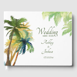 Livro De Visitas Palm Tree Beach Weding Guest Book