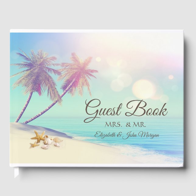 Livro De Visitas Palms Beach Conchas Casamento (Frente)
