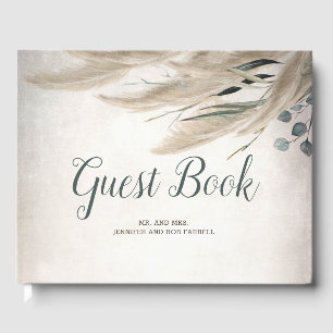 Livro De Visitas Pampas Espanhol Grass e Greenery Weds