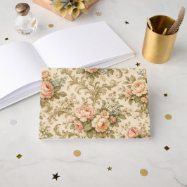 Livro De Visitas Papel de Parede com Padrão Floral Vintage