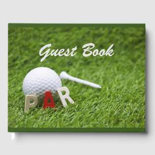 Livro De Visitas Par de Golfe para Par com bola de golfe e choro em