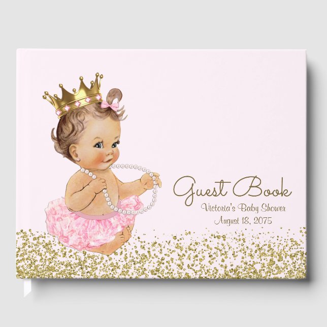 Livro de Visitas para Chá de Bebê da Princesa Bail (Frente)