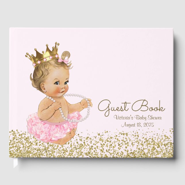 Livro de Visitas para Chá de Bebê da Princesa Bail (Frente)
