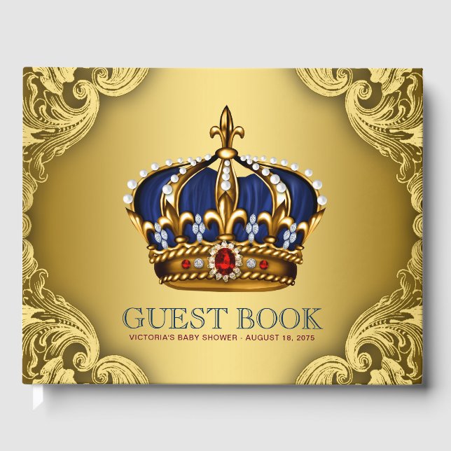 Livro de visitas para chá de bebê do príncipe (Frente)