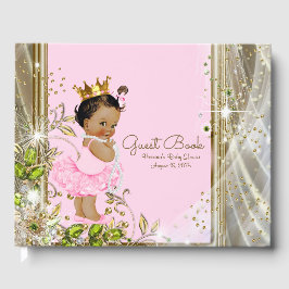 Livro de visitas para chá de bebê Princesa Étnica 