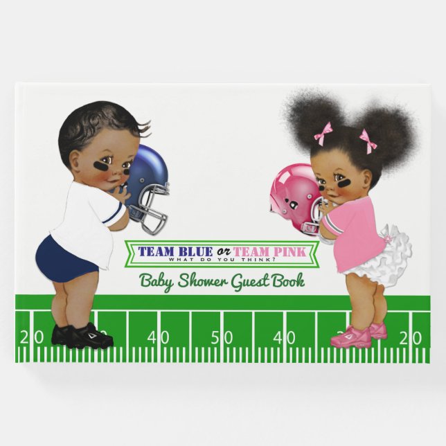 Livro de Visitas para Chás de Bebê Revelação de Gê (Frente)