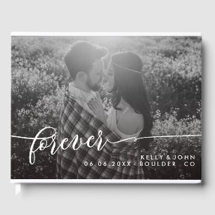 Livro De Visitas Para sempre casamento branco da foto do roteiro da