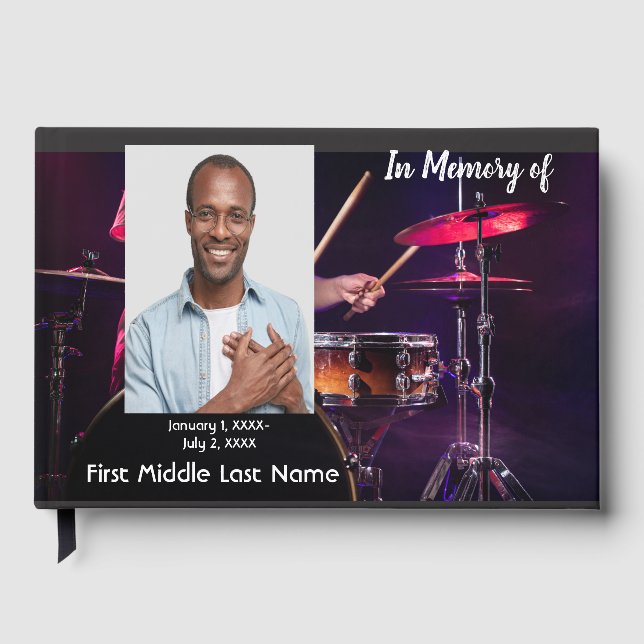 Livro de Visitas para Serviço Memorial Baterista (Frente)