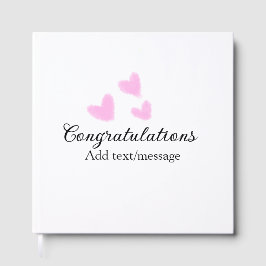 Livro De Visitas Parabéns cor-de-rosa