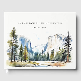 Livro De Visitas Parque Nacional Chic Yosemite CA Watercolor Casame