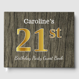 Livro De Visitas Partido Russo, Faux Dourada aniversário de 21 anos