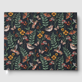 Livro De Visitas Pássaros do Jardim Escuro e Borboletas