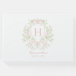 Livro De Visitas Pasta de folhas doce com Arcos cor-de-rosa | Casam