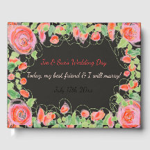 Pastel Floral com Preto