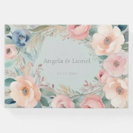 Livro De Visitas Pastel Floral Elegance Wedding