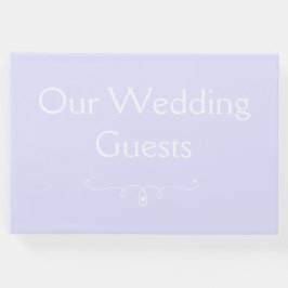 Livro De Visitas Pastel Periwinkle Purple Weding Guest Book