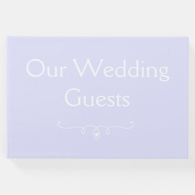 Livro De Visitas Pastel Periwinkle Purple Weding Guest Book (Frente)