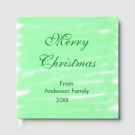 Livro De Visitas Pastel verde aquarela feliz natal moderno