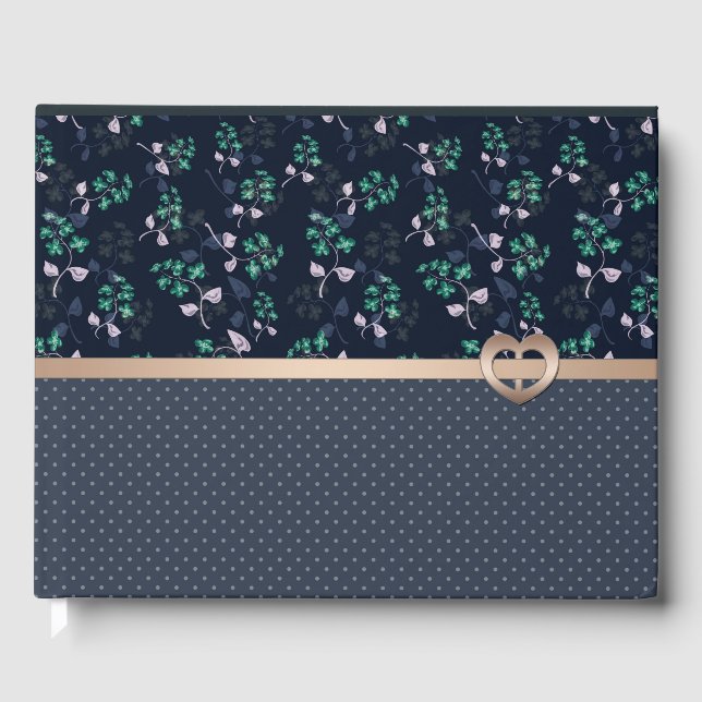 Livro De Visitas Patchwork, Retro, blau (Frente)