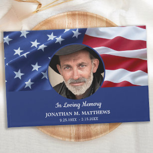 Livro De Visitas Patriótico Funeral Patriótico do Memorial American