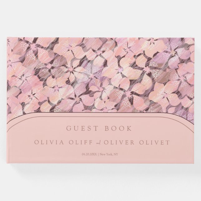 Livro De Visitas Peach Romance Wedding (Frente)