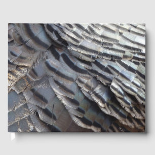 Livro De Visitas Penas Turcas Selvagens II Abstrato Nature Design