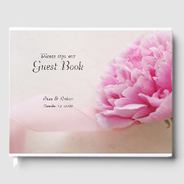 Livro De Visitas Pensão rosa com fita