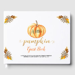 Livro De Visitas Pequeno Chá de fraldas Laranja De Pumpkin