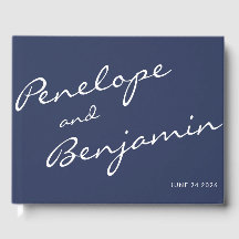 Personalização de Casamento de Script Blue Boho da