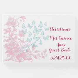 Livro De Visitas Personalizada Floral Girly Mis Quince Anos Keepape