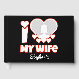 Livro De Visitas Personalizado Amo Minha Esposa - Adicionar Nome e