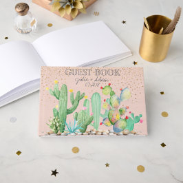 Livro de Visitas Personalizado Casamento Cactus Gl