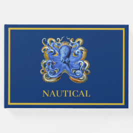 Livro De Visitas Personalizado do Octopus da Casa de Barcos Azuis N