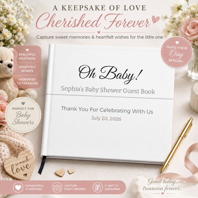 Livro de Visitas Personalizado para Chá de Bebê (Criador carregado)