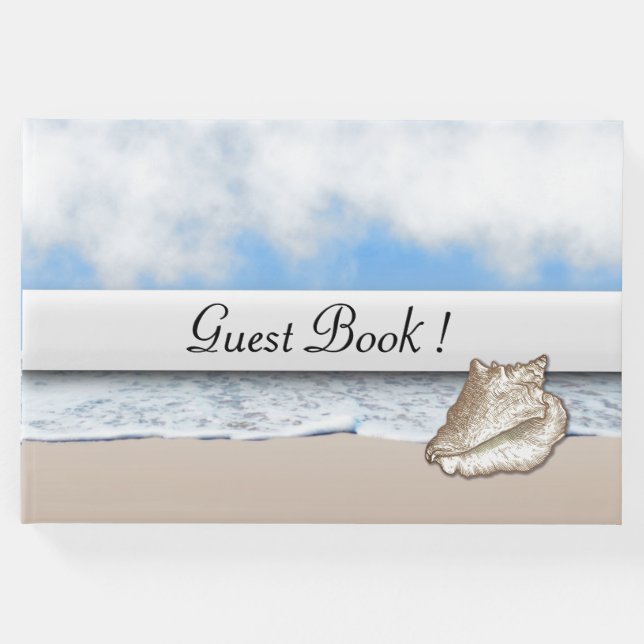 Livro de Visitas Personalizado Tema Praia (Frente)