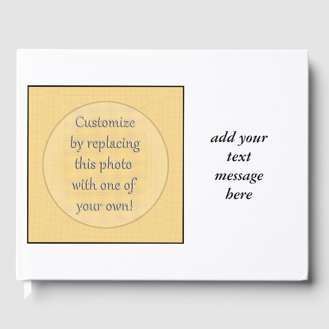 Livro De Visitas Personalizar adicionando sua foto ou arte (Frente)