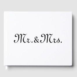 Livro De Visitas Personalizar com branco preto do monograma do casa