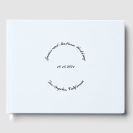 Livro De Visitas Personalizar nome, data, casamento azul claro páli