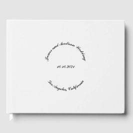 Livro De Visitas Personalizar nome, data, casamento branco