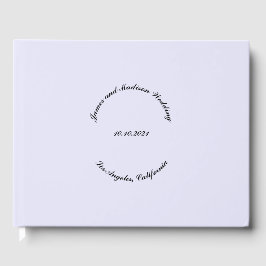 Livro De Visitas Personalizar nome, data, casamento de Lavanda negr