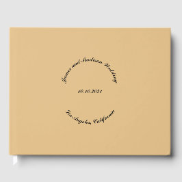 Livro De Visitas Personalizar nome, data, casamento preto, camelo